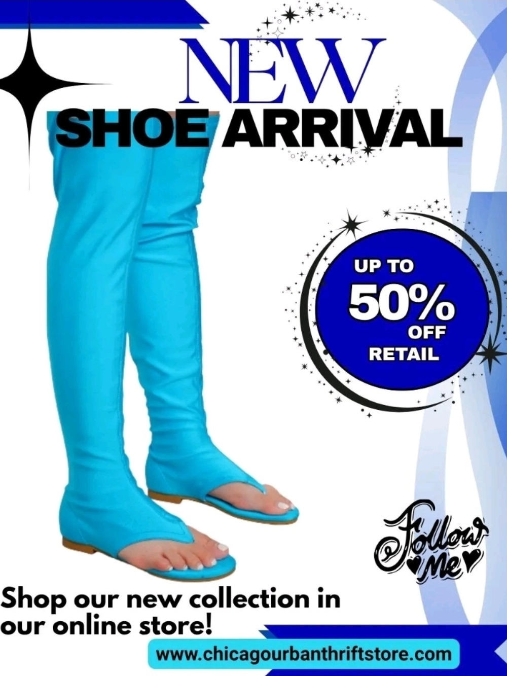 wsh-454 CAPE ROBBIN Vijaya Glossy Lycra Thigh High Sandals aqua blue